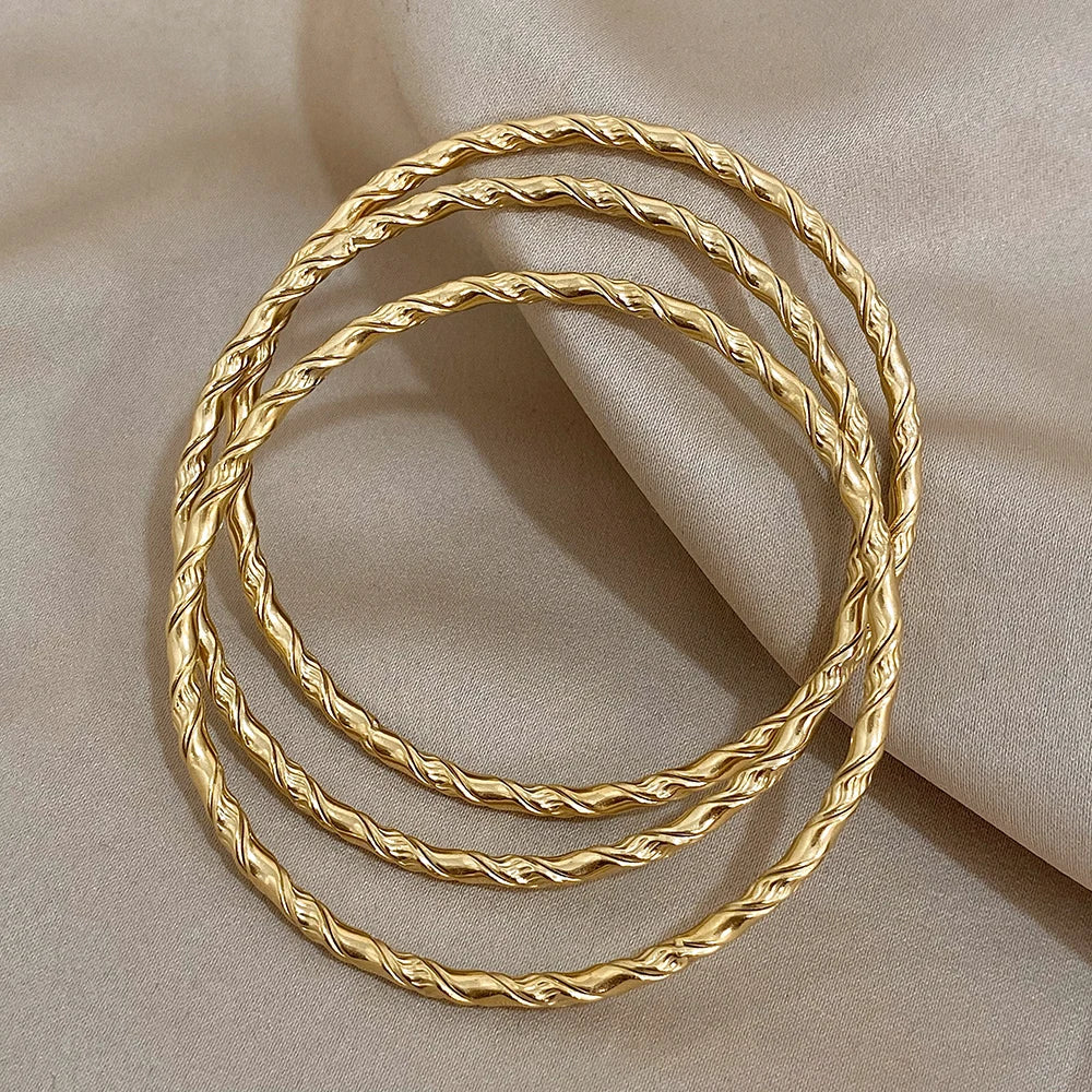 3PC Twisted Bangles