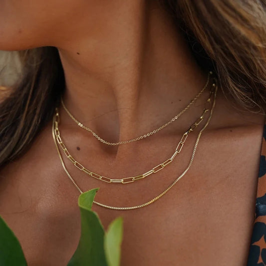 18k Triple Layer Necklace