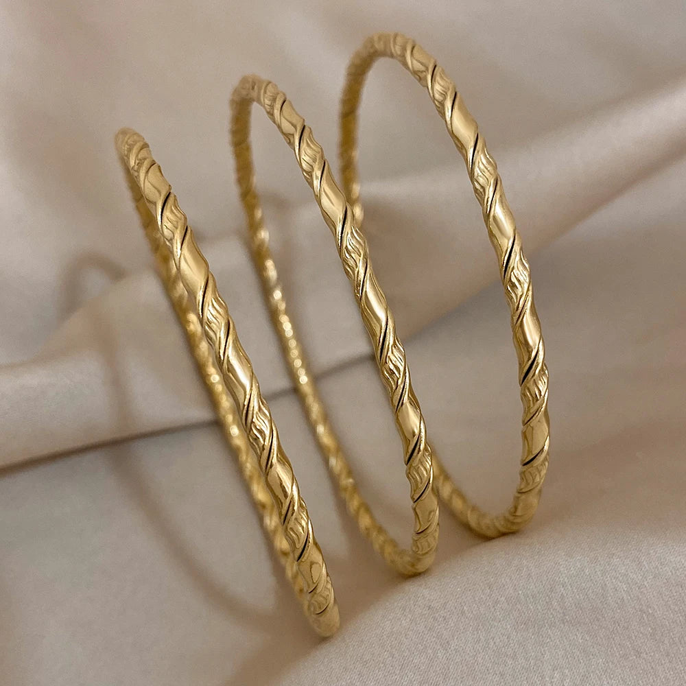 3PC Twisted Bangles