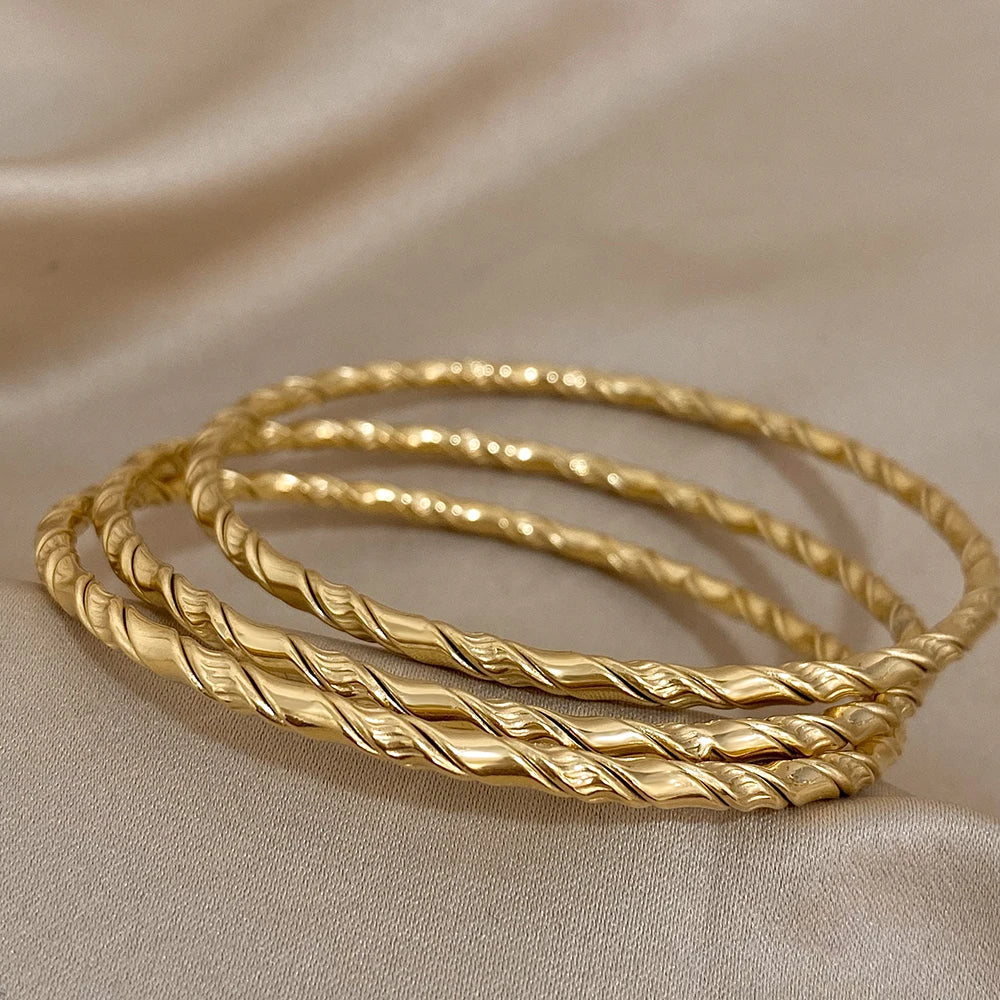 3PC Twisted Bangles