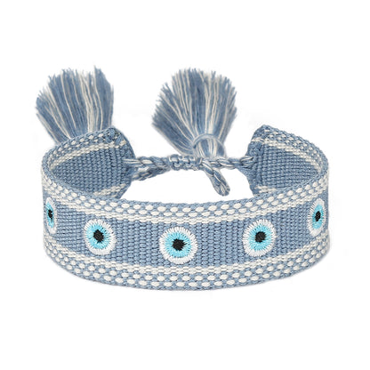 Adjustable Woven Evil Eye Bracelets