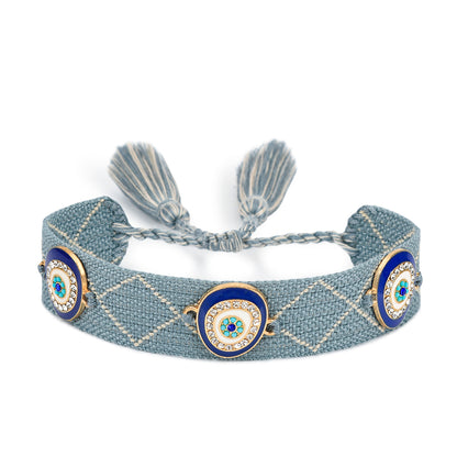 Adjustable Woven Evil Eye Bracelets