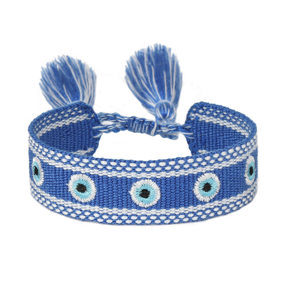 Adjustable Woven Evil Eye Bracelets