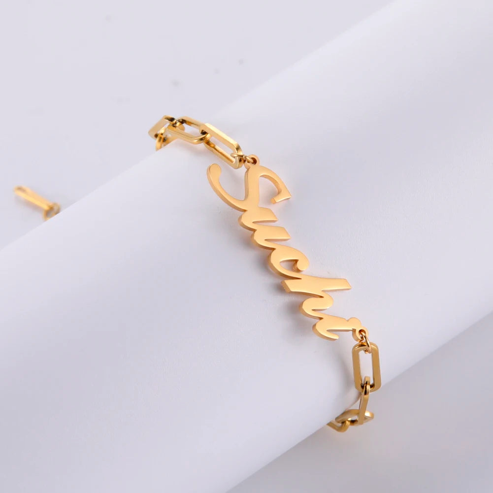 Paperclip Name Bracelet