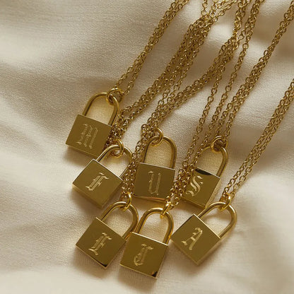 Love Lock Initial Necklace