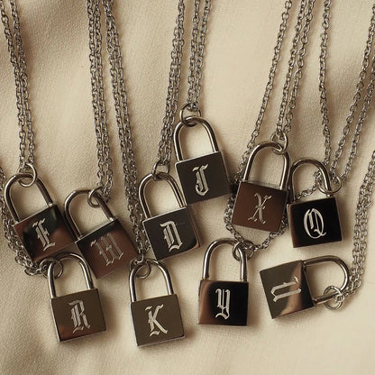 Love Lock Initial Necklace