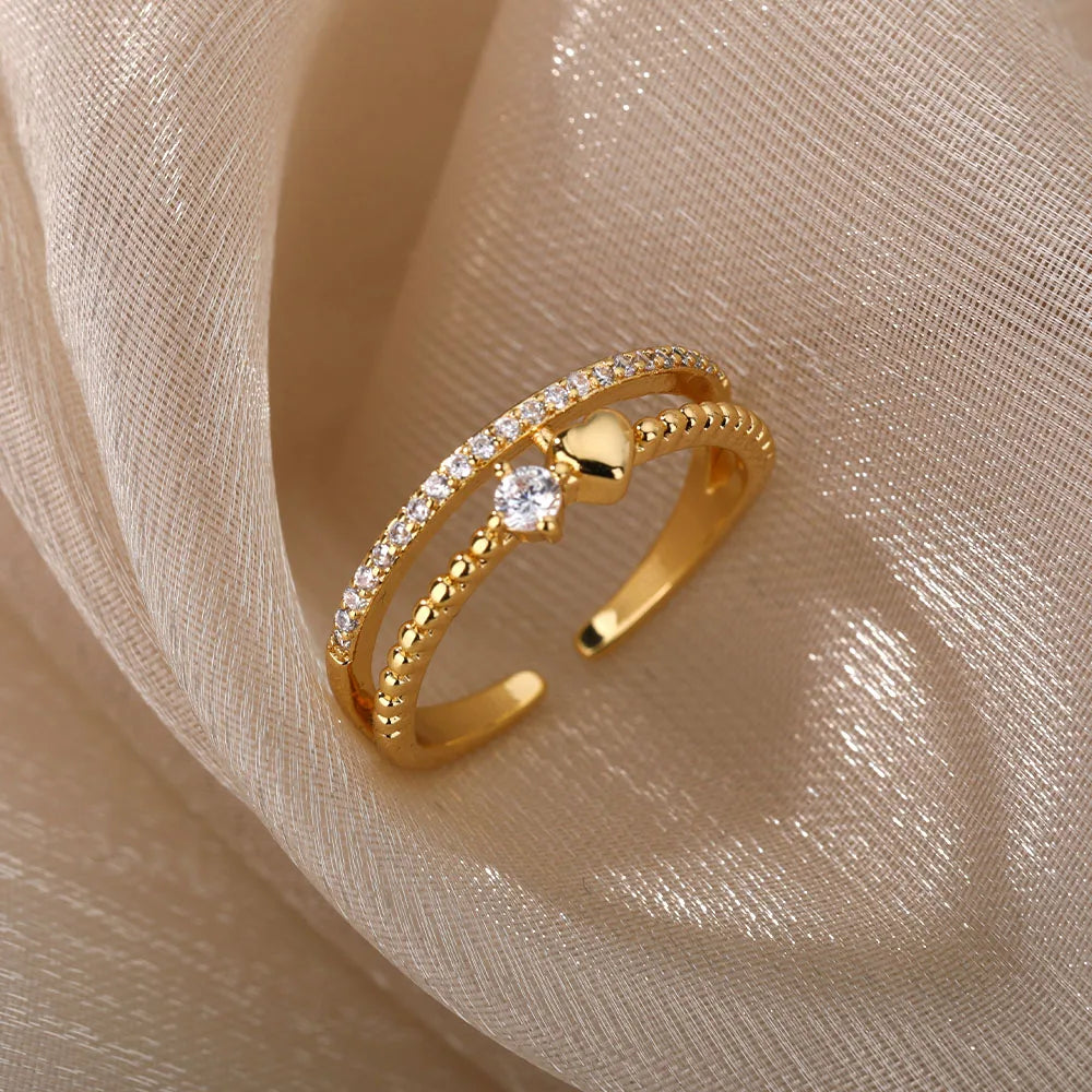 Double Heart Ring