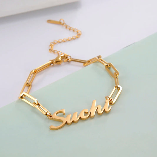 Paperclip Name Bracelet