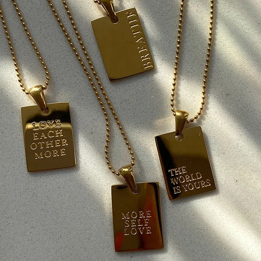 Engraved Motivational Necklaces