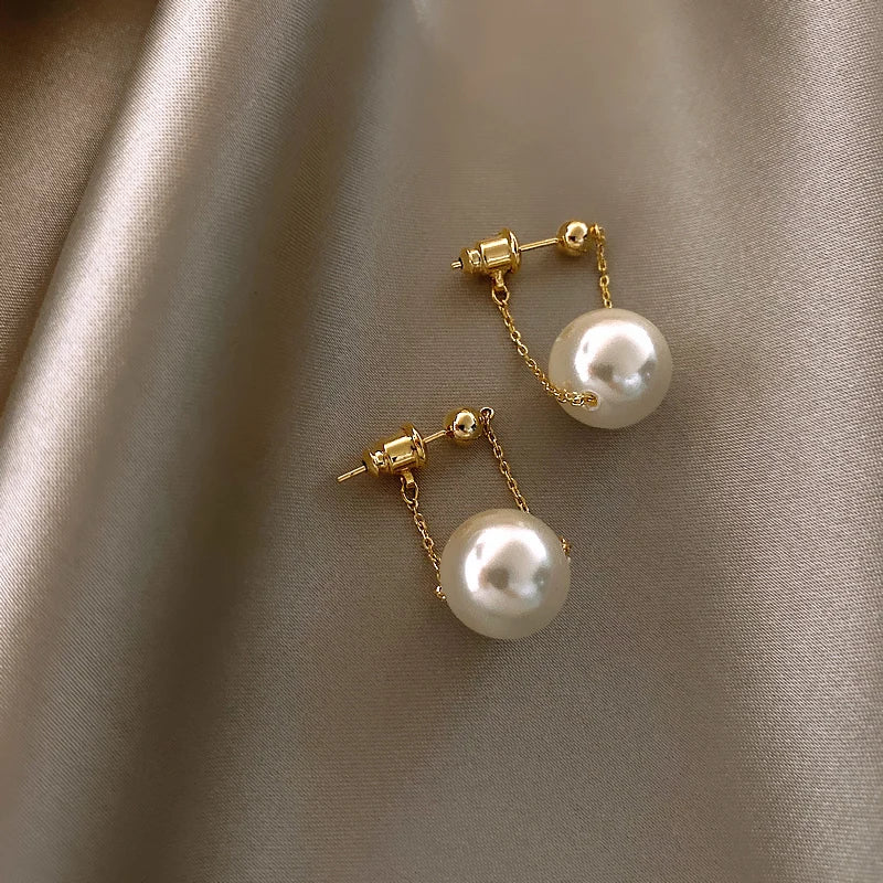 Pearl Chain Earrings