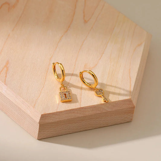 Lock & Key Earrings