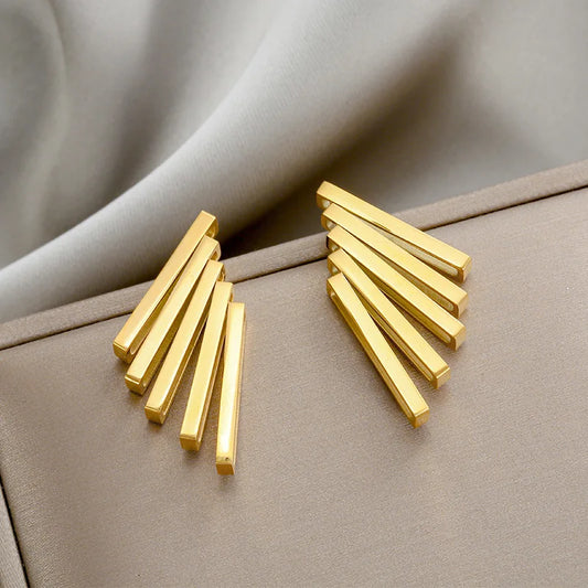 Minimal Geometric Bar Earrings