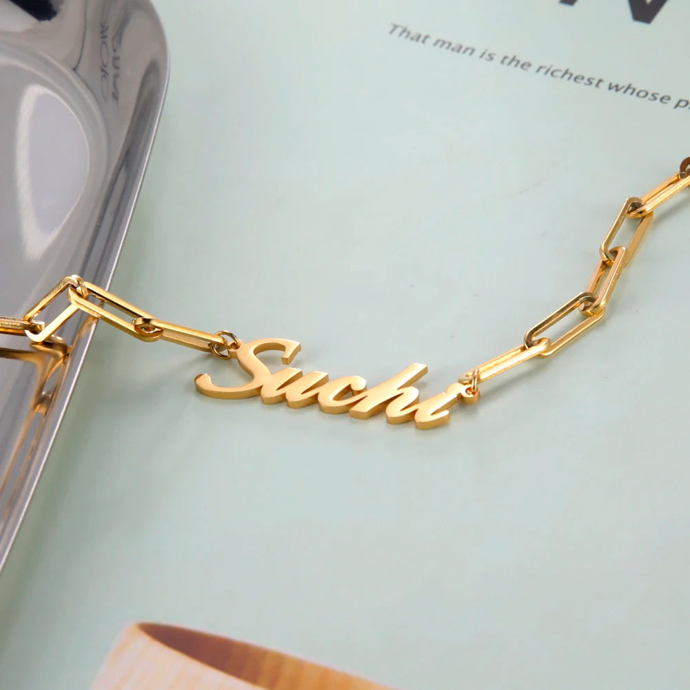 Paperclip Name Bracelet