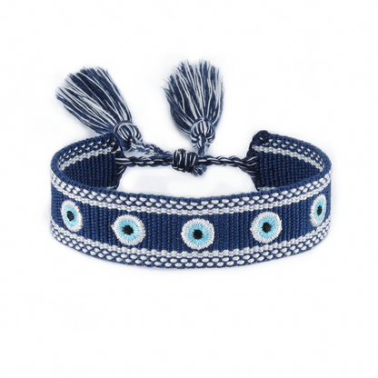 Adjustable Woven Evil Eye Bracelets