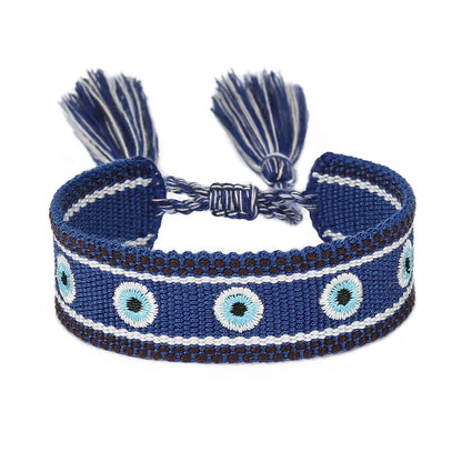 Adjustable Woven Evil Eye Bracelets