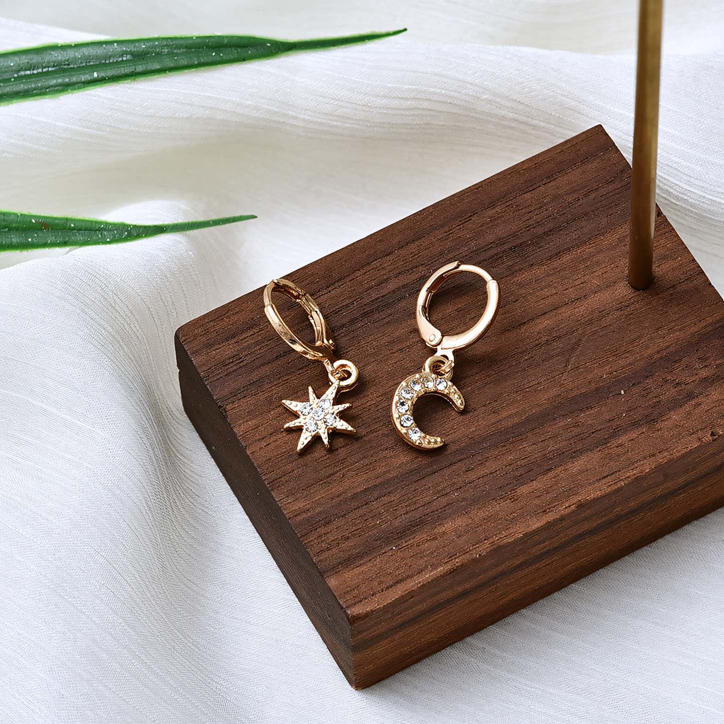 Star and Moon Earrings