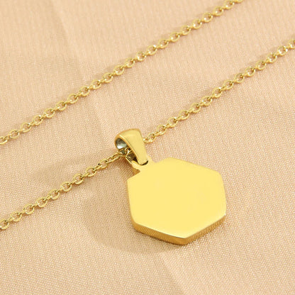 Colorful Hexagon Initial Necklace