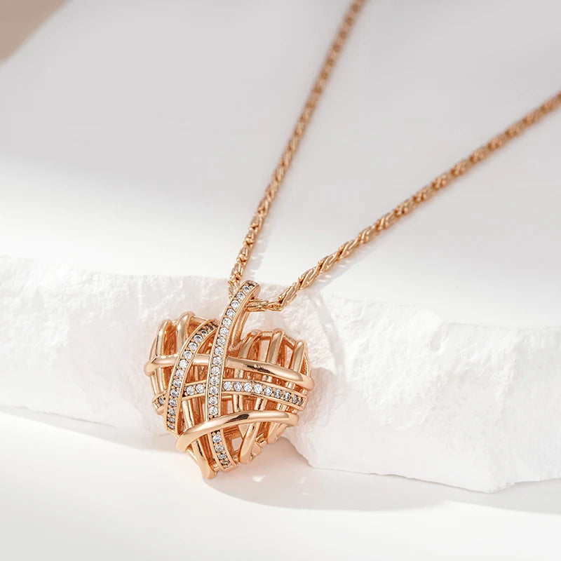 Hollow Wrapped Heart Necklace