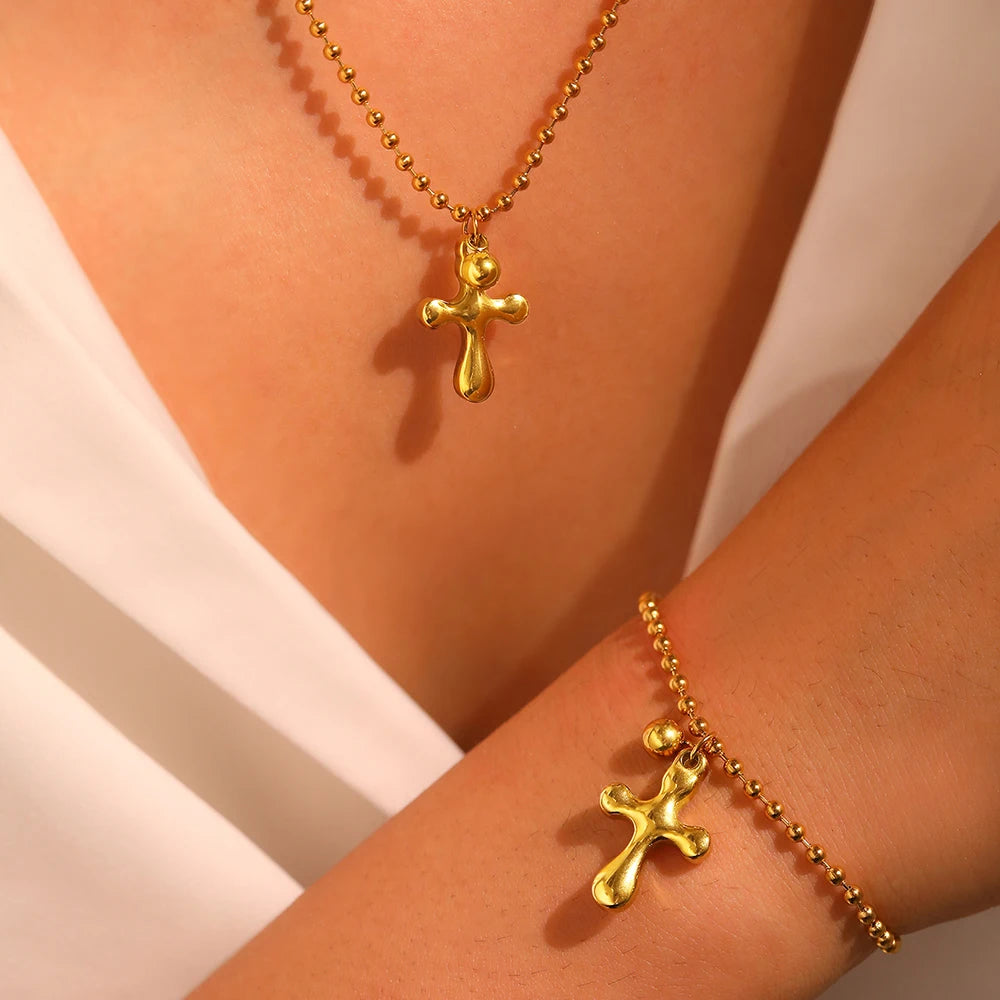 Bubble Cross Jewelry Set