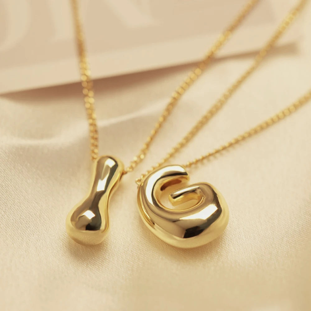 Funky Bubble Initial Necklaces