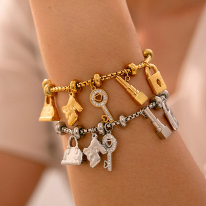 Lock Charm Bracelets