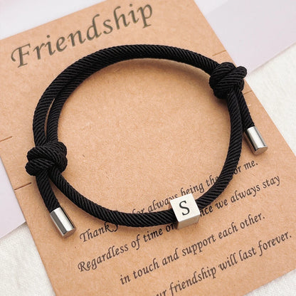 Block Initial Friendship Bracelet