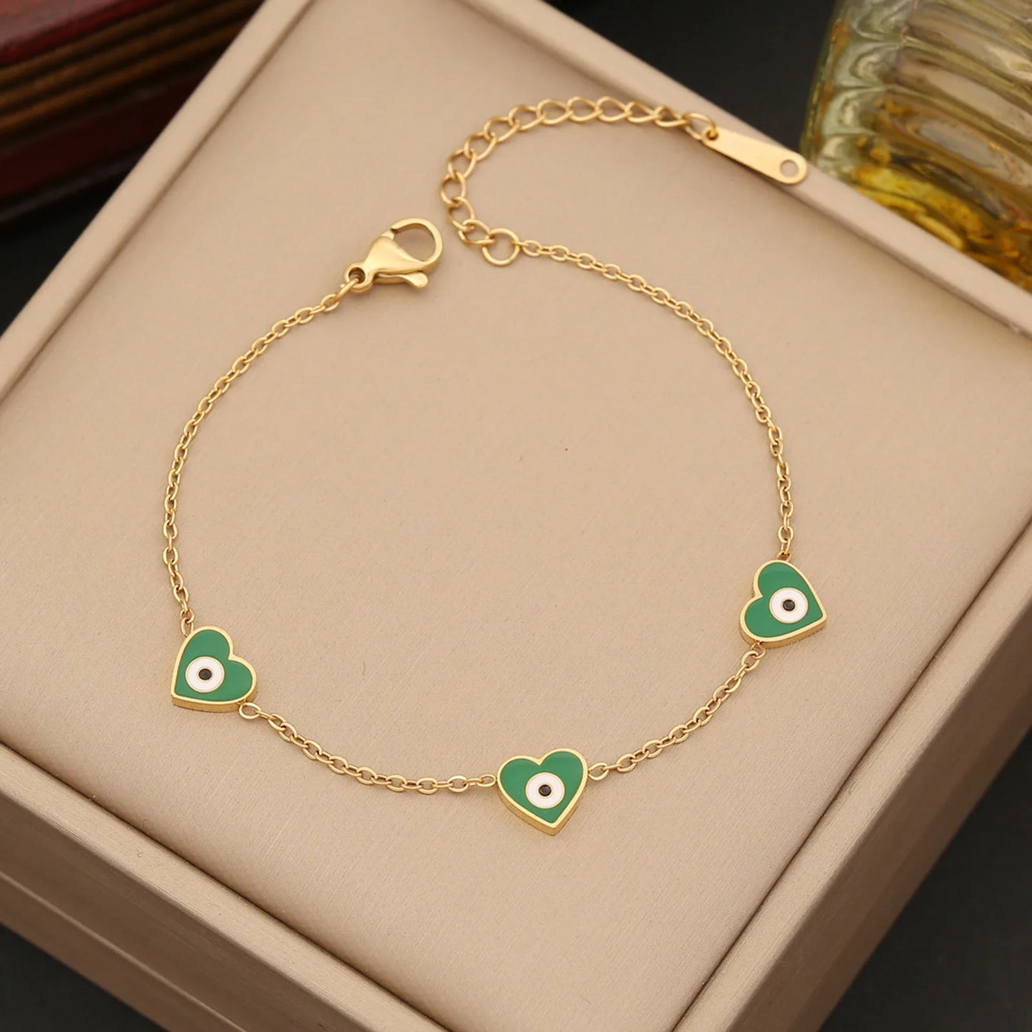 Evil Eye Heart Bracelet