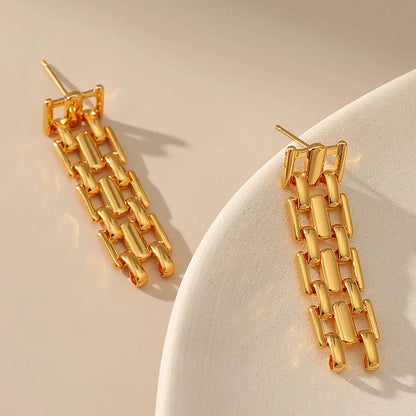 18k Watch Band Earrings