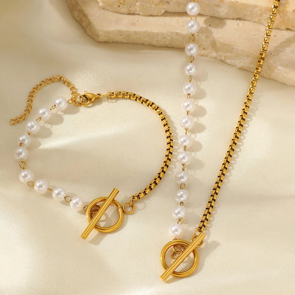 Splicing Pearl Jewelry Set