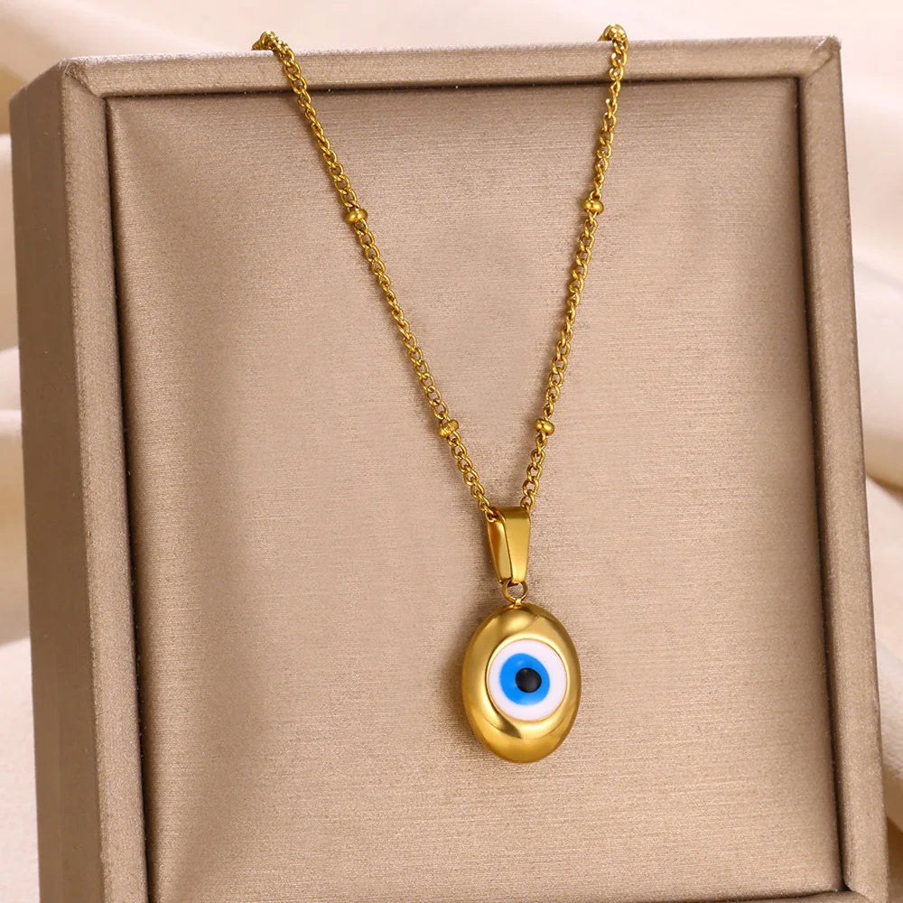 Modern Evil Eye Necklace