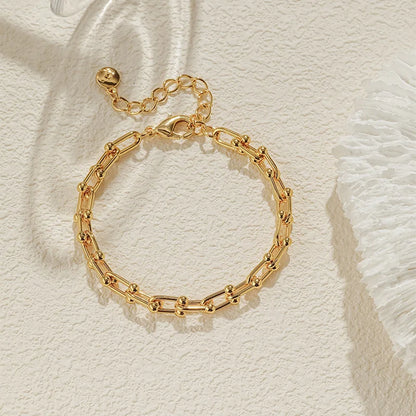 18k Chunky Horseshoe Bracelet