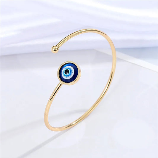 Open Evil Eye Bangle