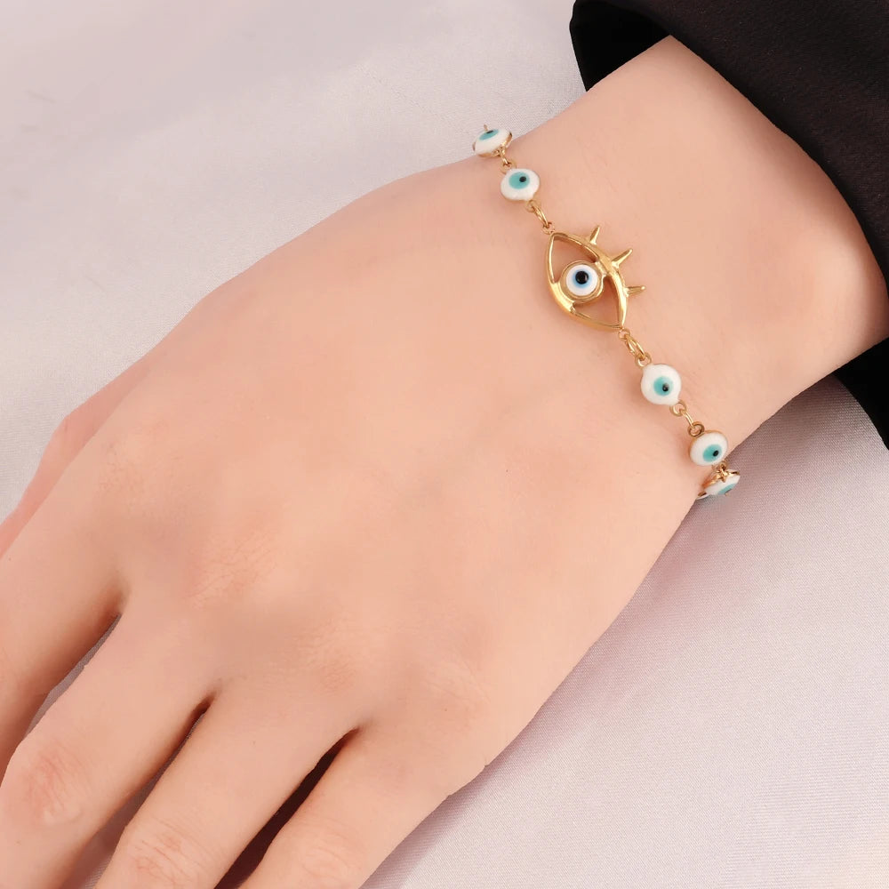 Evil Eye Beads Bracelet