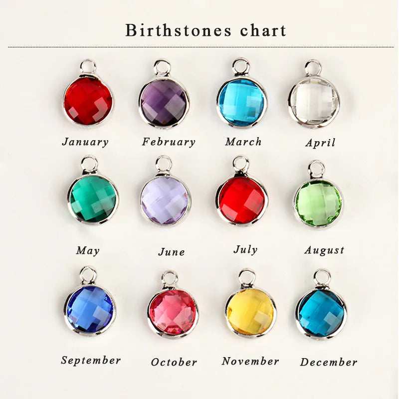 Custom Heart Birthstone Name Necklace