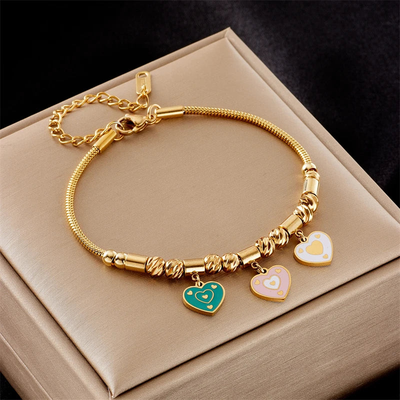 Heart Charm Bracelet