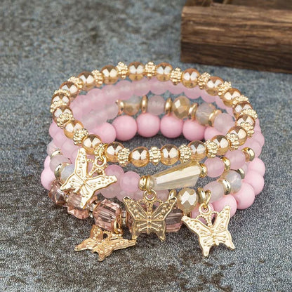 4PC Boho Butterfly Stack Bracelets