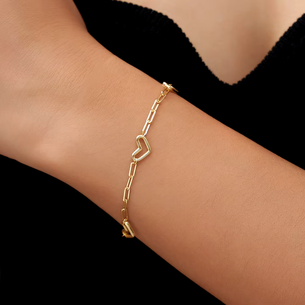 Paperclip Heart Bracelet