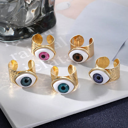 Retro Open Evil Eye Rings