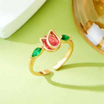 Crystal Tulip Ring