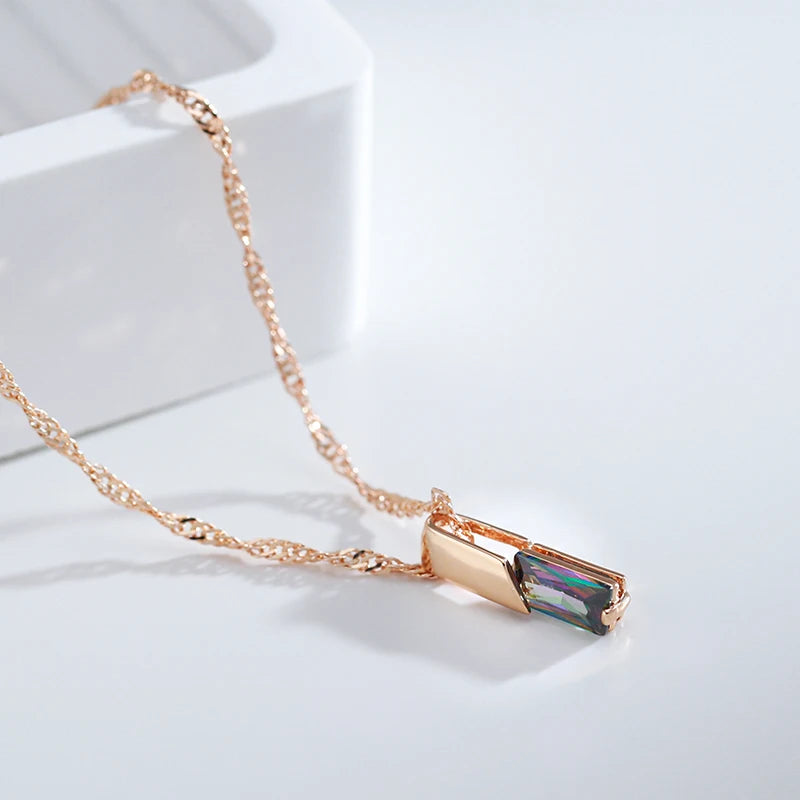 Iridescent Bar Necklace