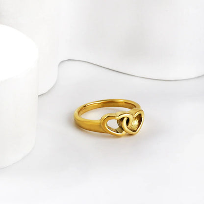 Romantic Double Heart Ring