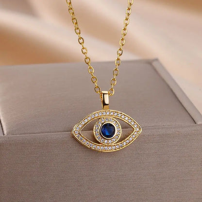 Crystal Evil Eye Necklace