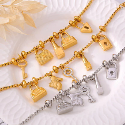 Lock Charm Bracelets