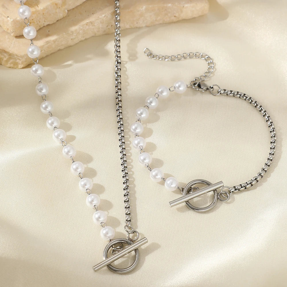 Splicing Pearl Jewelry Set