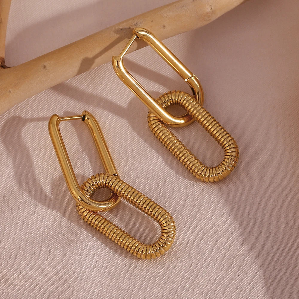 18k Textured Hoop Earrings