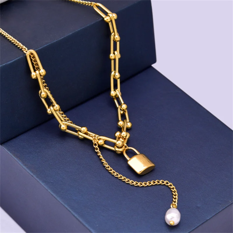 Love Lock Pearl Necklace