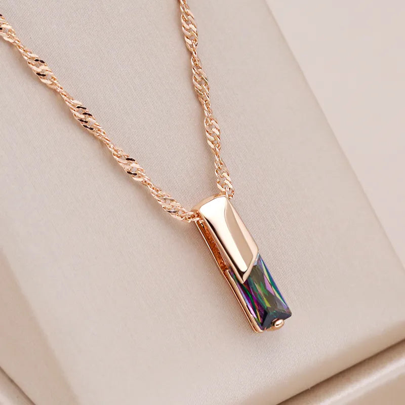 Iridescent Bar Necklace