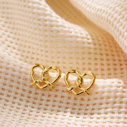 Pretzel Heart Earrings