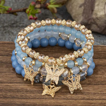 4PC Boho Butterfly Stack Bracelets