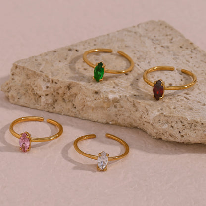 Minimalist Crystal Rings